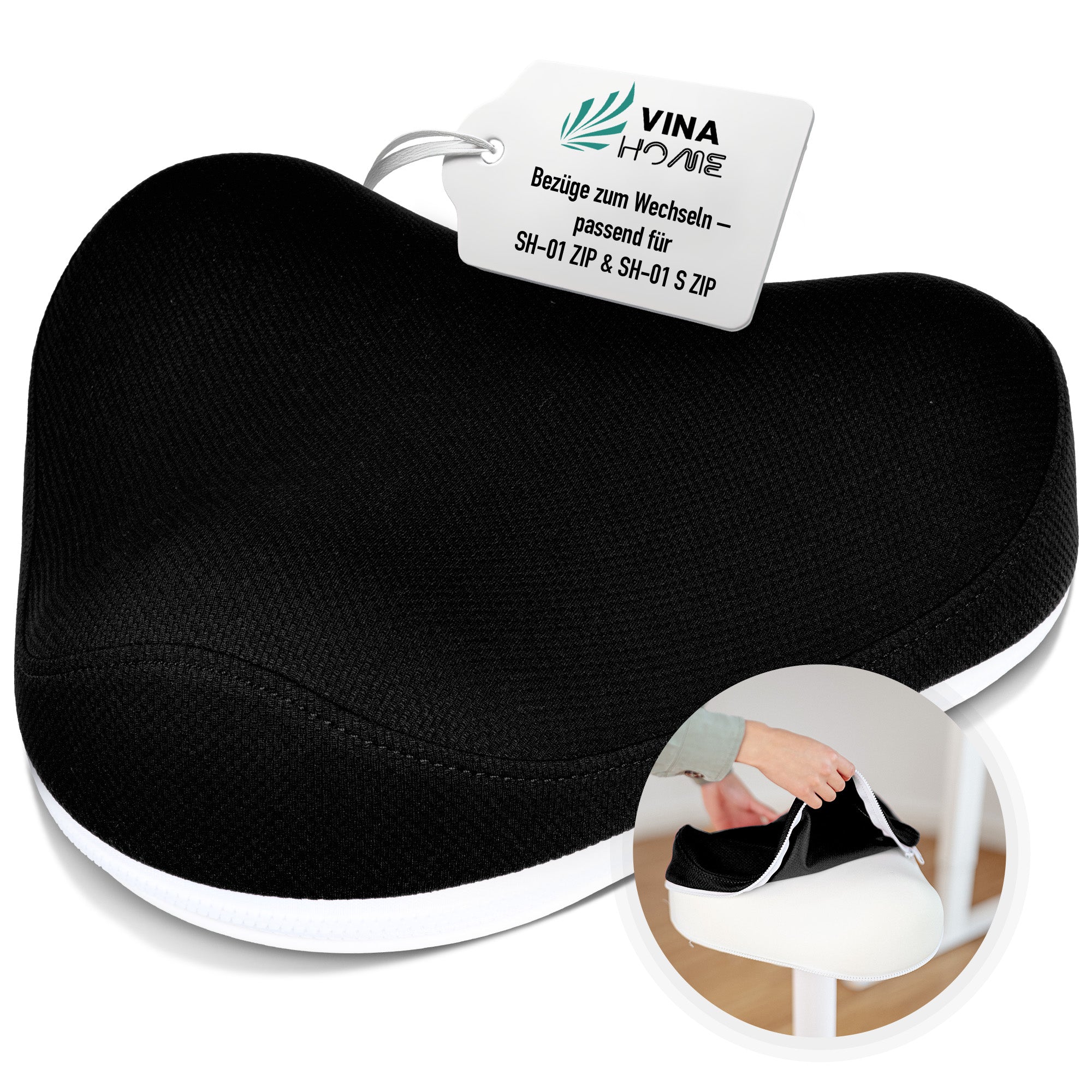 VINA Home® SH-01 ZIP Premium Sitzbezug | Perfekt geeignet für die Modelle SH-01 ZIP und SH-01S ZIP