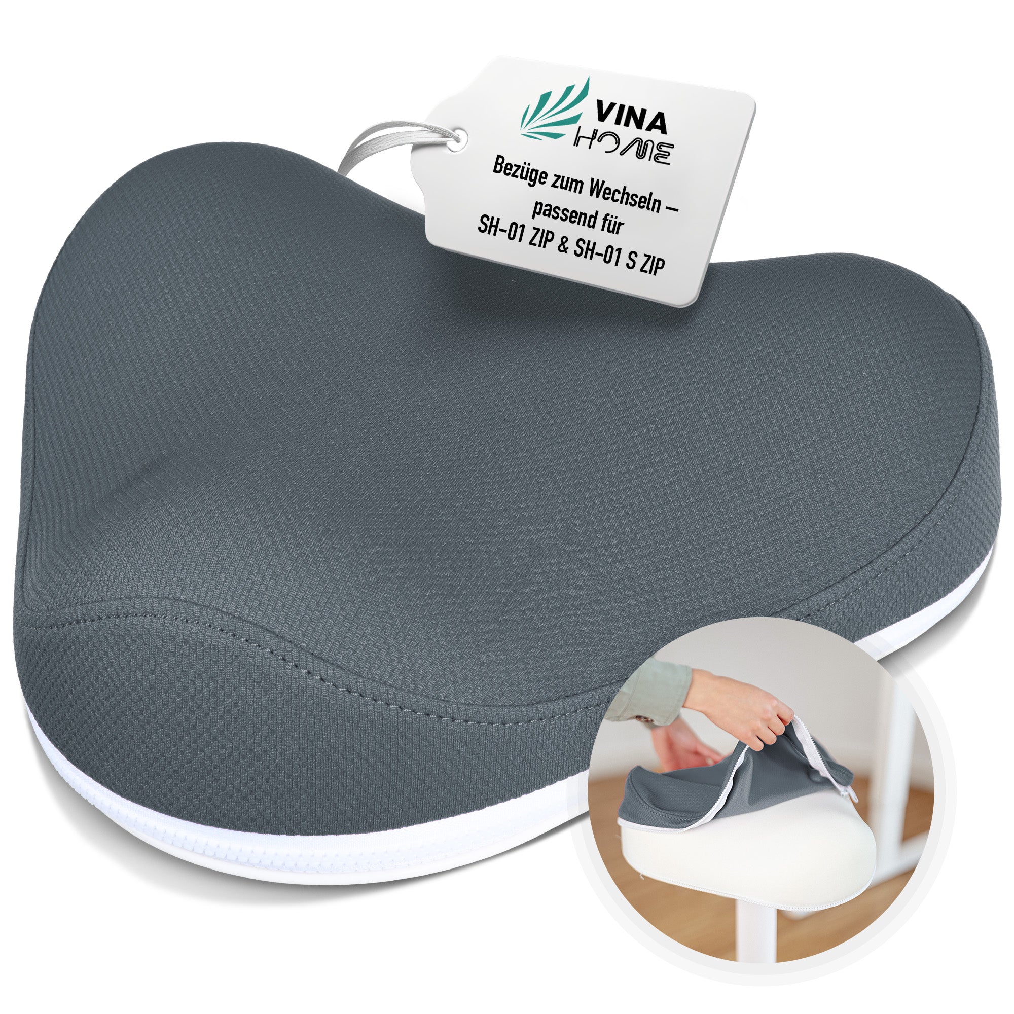 VINA Home® SH-01 ZIP Premium Sitzbezug | Perfekt geeignet für die Modelle SH-01 ZIP und SH-01S ZIP